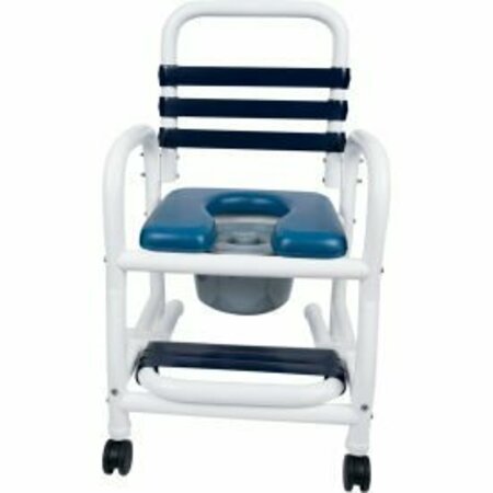 MOR-MEDICAL INTERNATIONAL Mor Medical International Deluxe Shower Commode Chair, Slideout Footrest, 310 lb. Capacity DNE-310-3TWL-SF